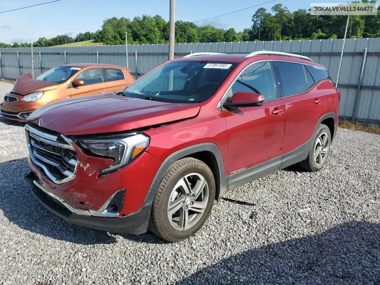 2020 GMC Terrain Slt VIN: 3GKALVEV6LL246477 Lot: 57097355