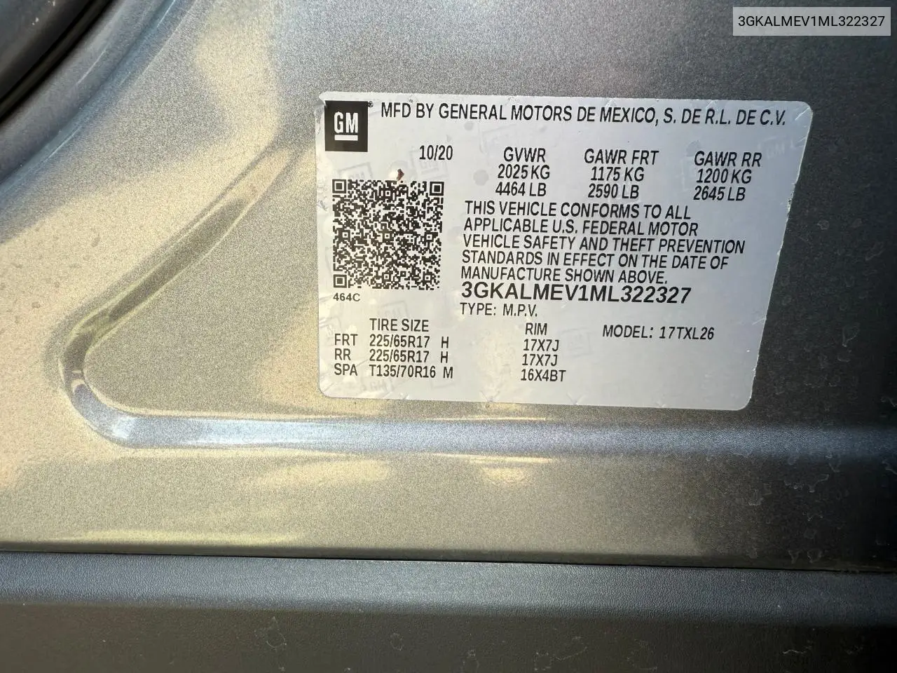2021 GMC Terrain Sle VIN: 3GKALMEV1ML322327 Lot: 63693905
