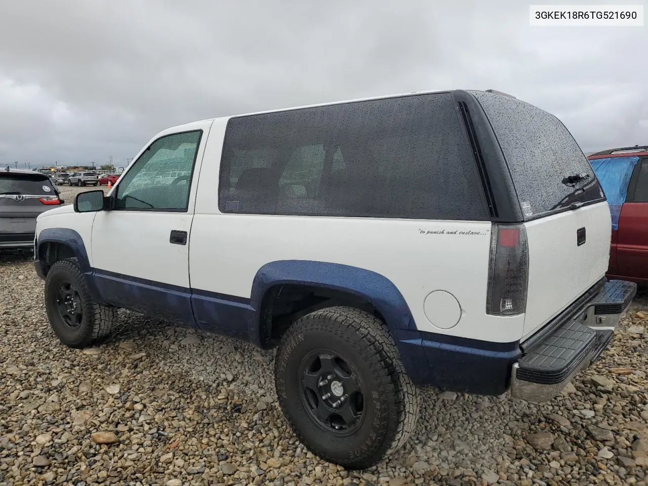 1996 GMC Yukon VIN: 3GKEK18R6TG521690 Lot: 76060364