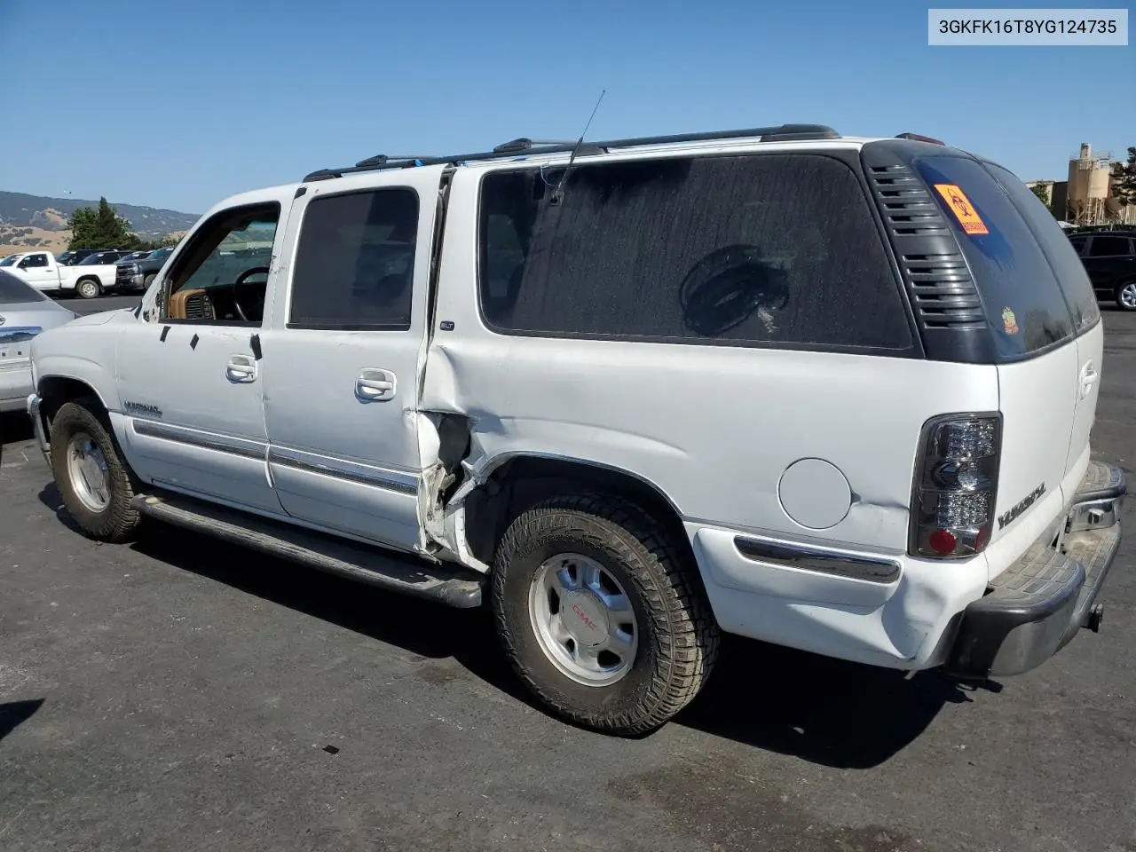 2000 GMC Yukon Xl K1500 VIN: 3GKFK16T8YG124735 Lot: 62940885