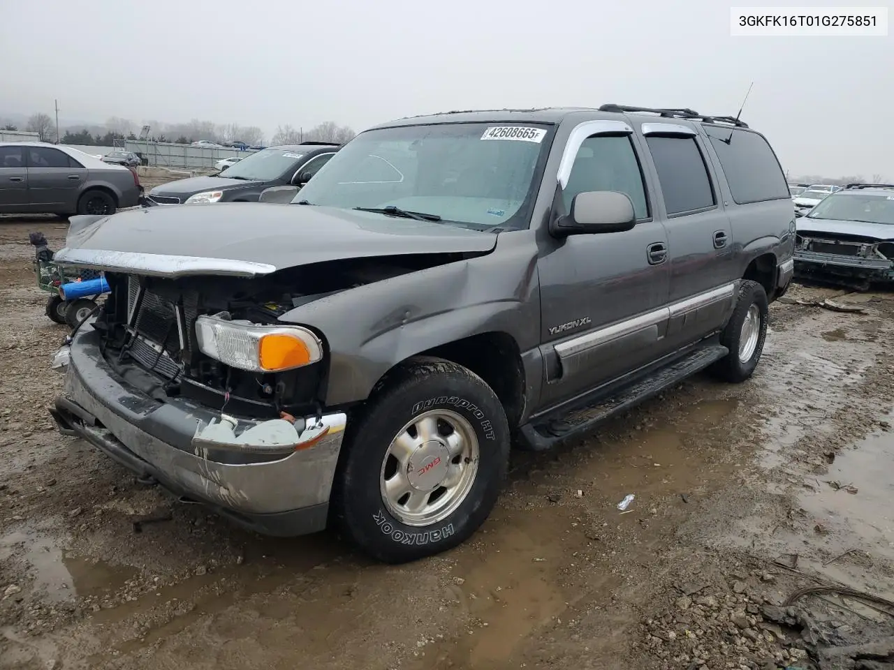 2001 GMC Yukon Xl K1500 VIN: 3GKFK16T01G275851 Lot: 51246065