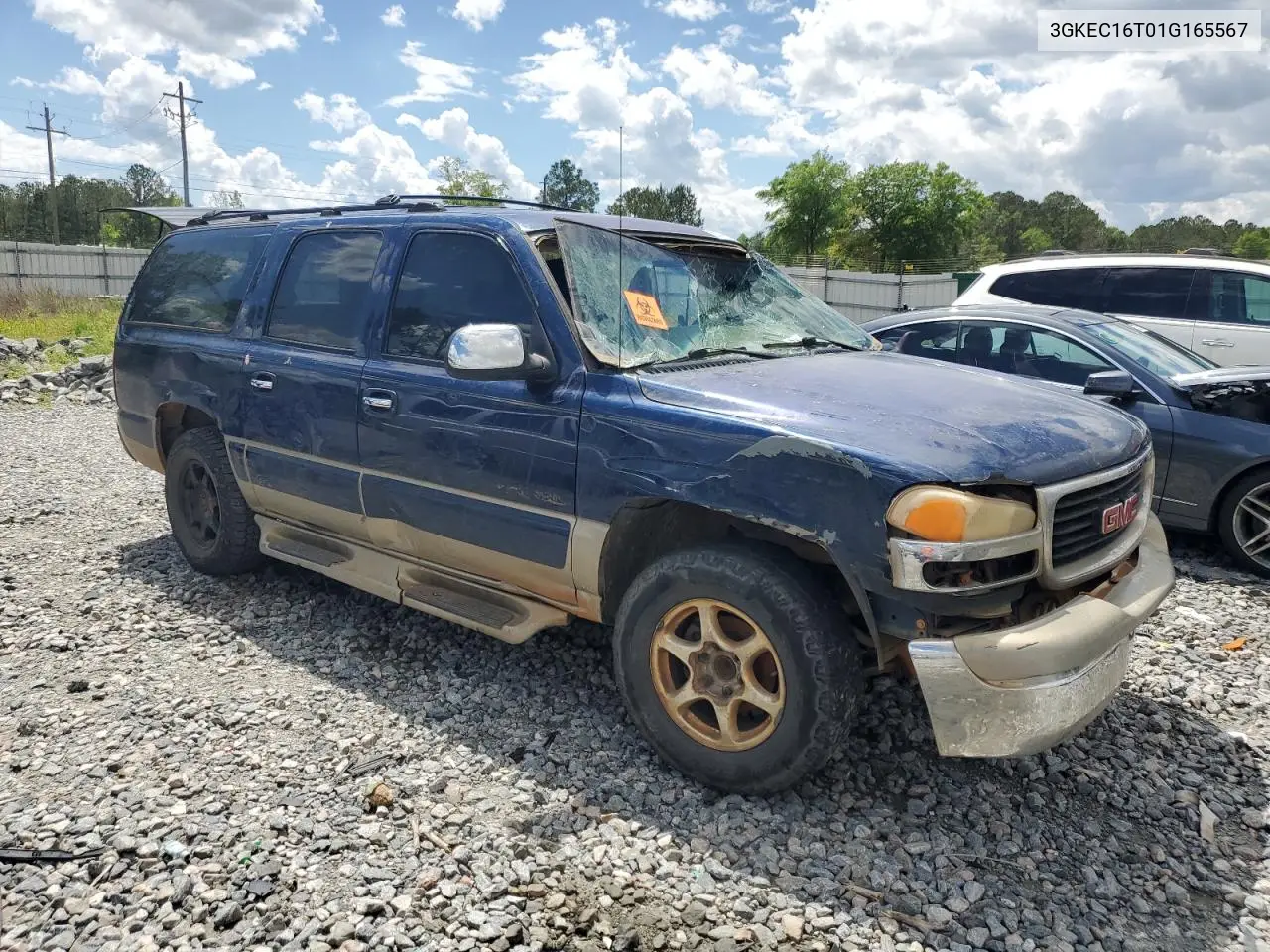 2001 GMC Yukon Xl C1500 VIN: 3GKEC16T01G165567 Lot: 52435525