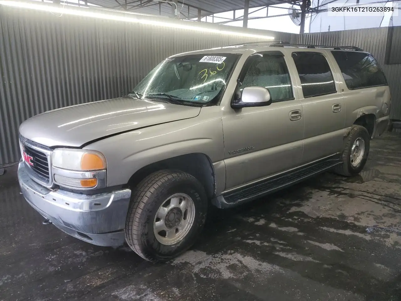 2001 GMC Yukon Xl K1500 VIN: 3GKFK16T21G263894 Lot: 61808305