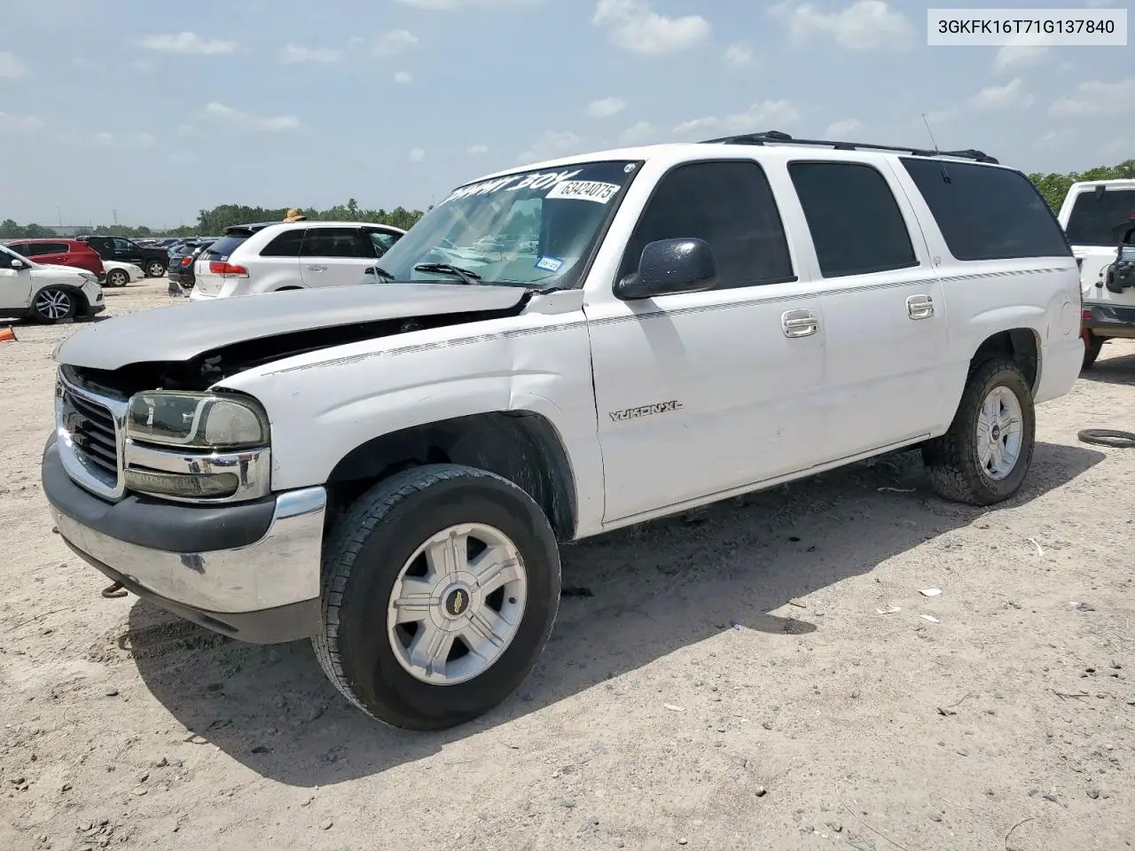 2001 GMC Yukon Xl K1500 VIN: 3GKFK16T71G137840 Lot: 63424075