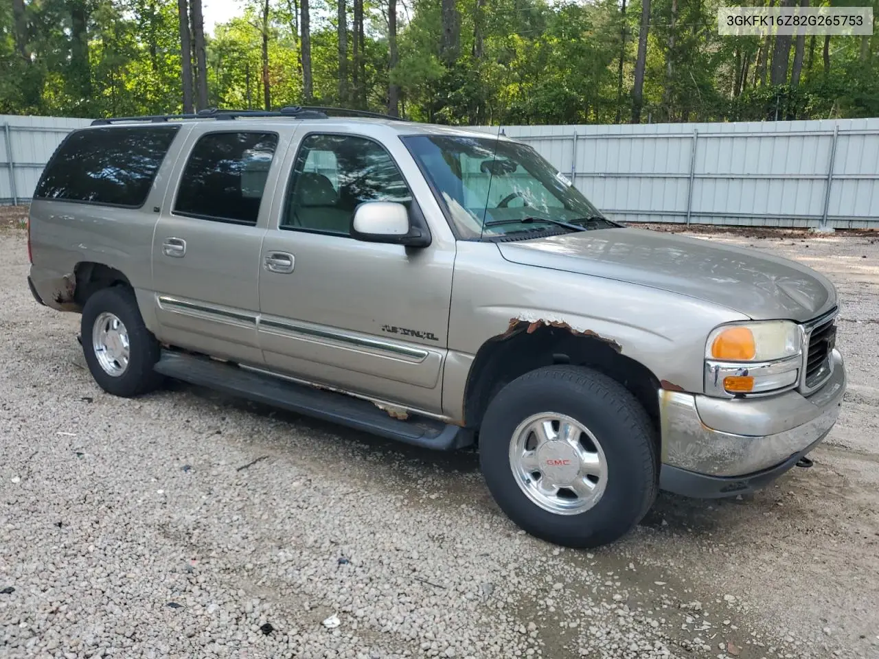 2002 GMC Yukon Xl K1500 VIN: 3GKFK16Z82G265753 Lot: 61981985