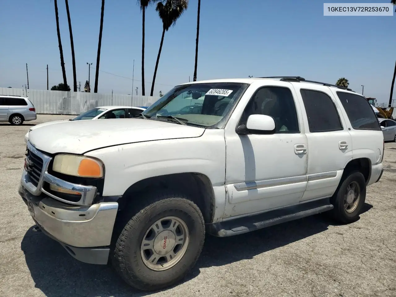2002 GMC Yukon VIN: 1GKEC13V72R253670 Lot: 62846265