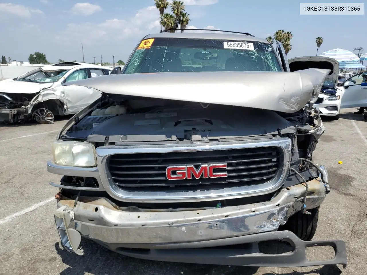 2003 GMC Yukon VIN: 1GKEC13T33R310365 Lot: 55635875