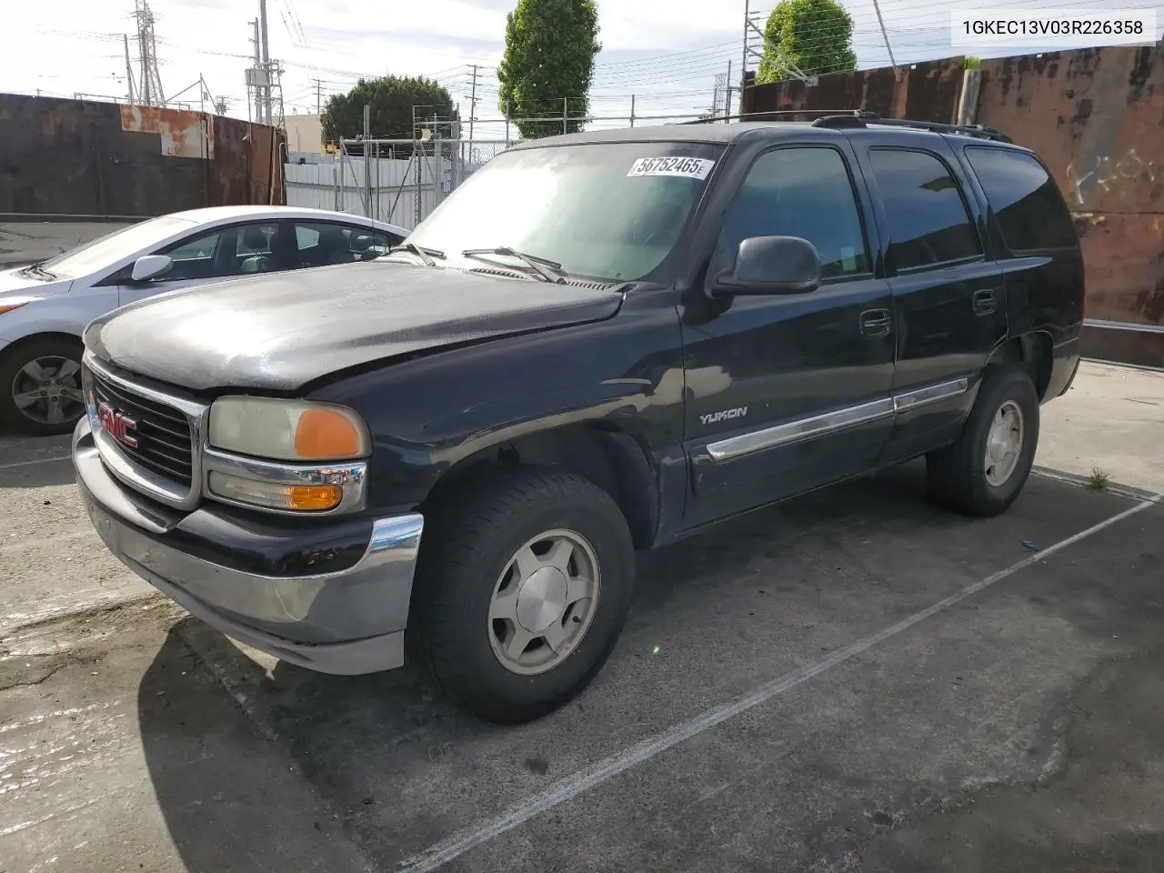 2003 GMC Yukon VIN: 1GKEC13V03R226358 Lot: 56752465