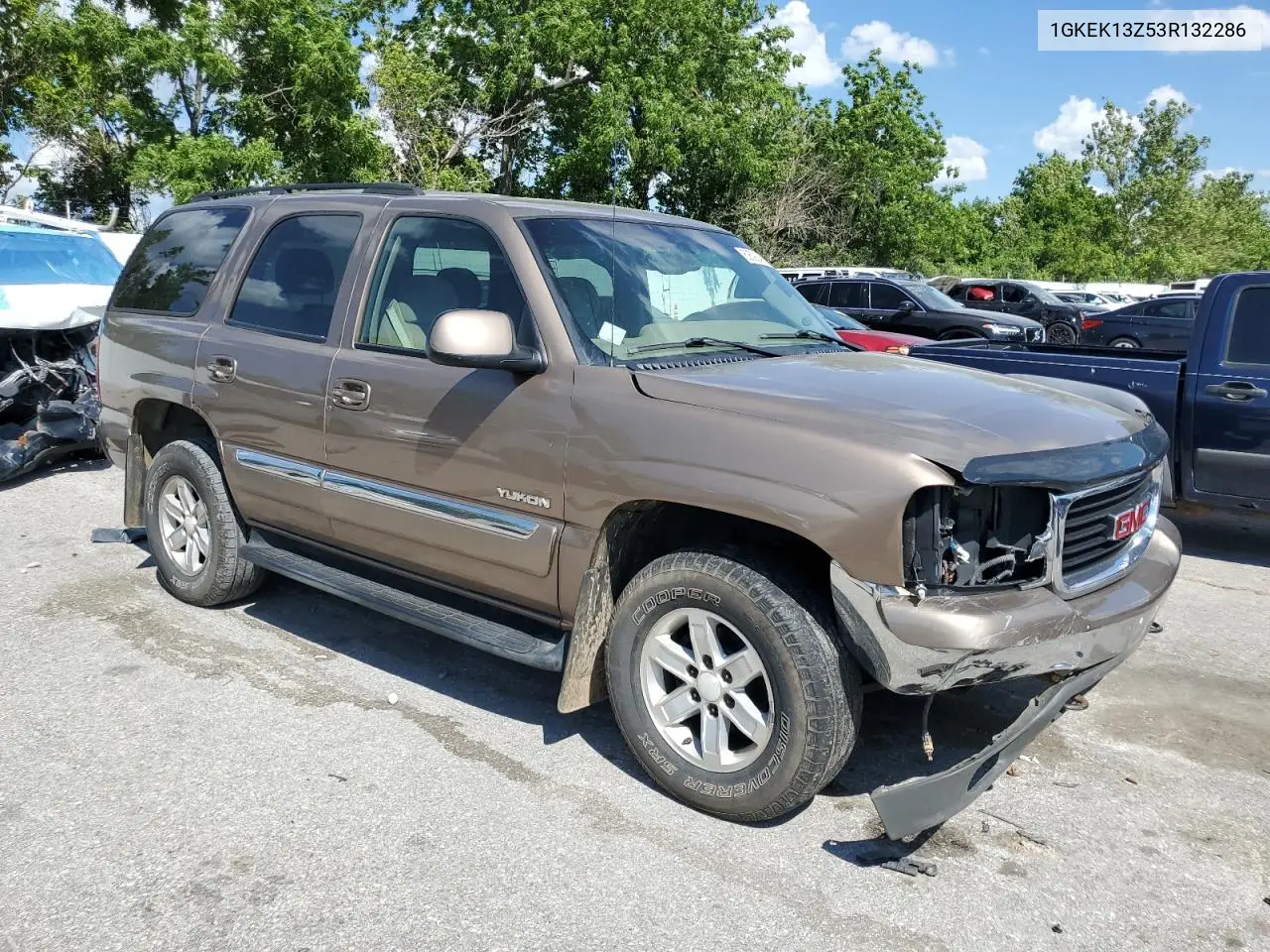 2003 GMC Yukon VIN: 1GKEK13Z53R132286 Lot: 62592485