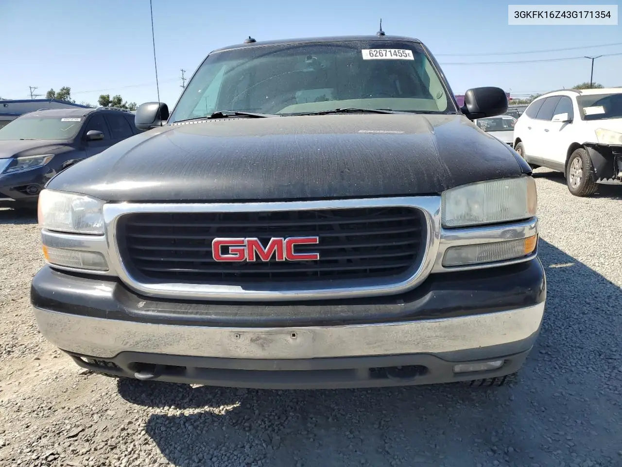 2003 GMC Yukon Xl K1500 VIN: 3GKFK16Z43G171354 Lot: 62671455