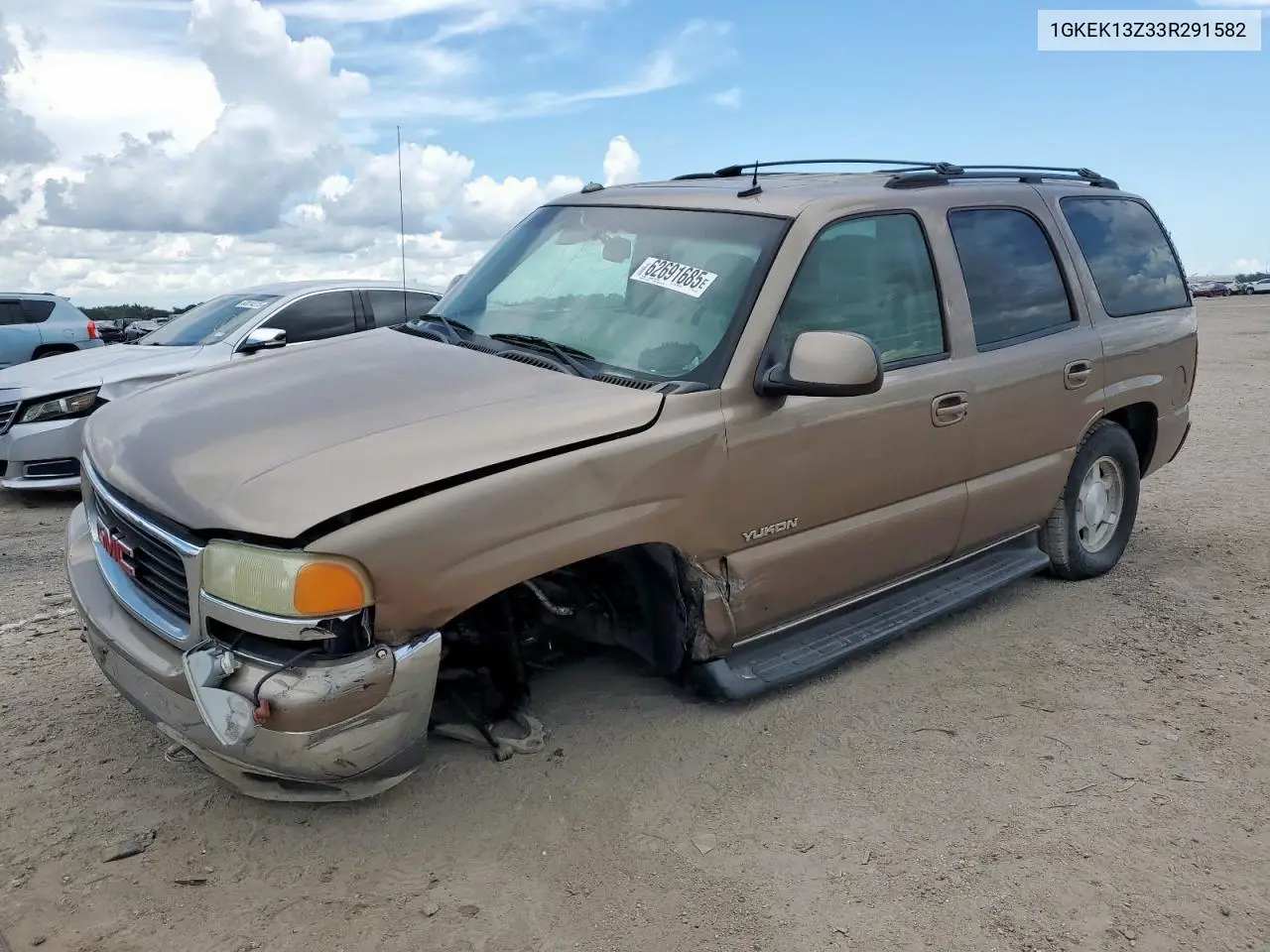 2003 GMC Yukon VIN: 1GKEK13Z33R291582 Lot: 62691685