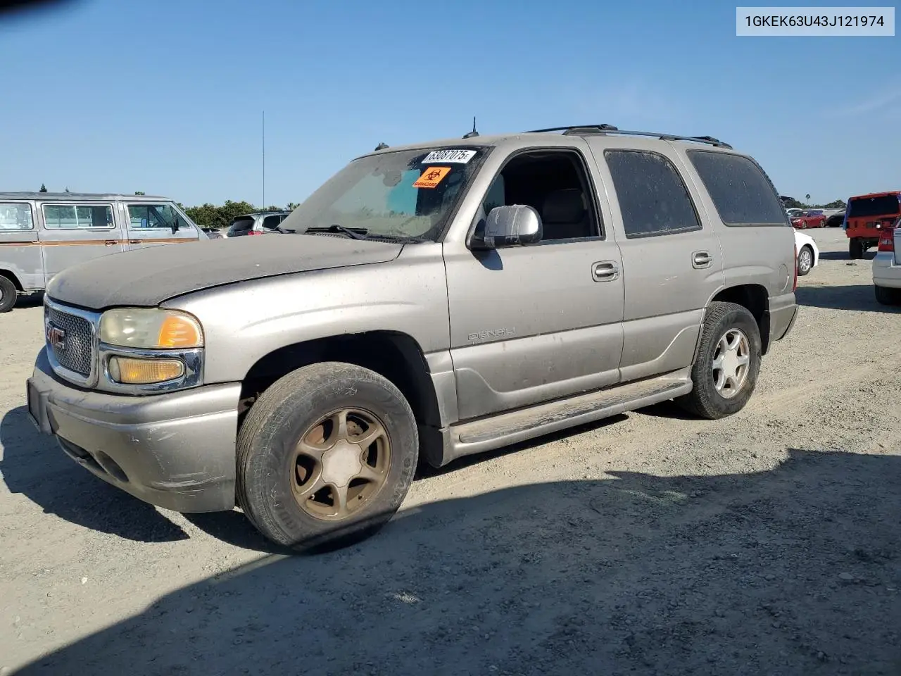 2003 GMC Yukon Denali VIN: 1GKEK63U43J121974 Lot: 63087075
