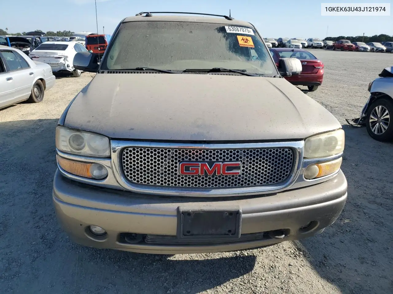 2003 GMC Yukon Denali VIN: 1GKEK63U43J121974 Lot: 63087075