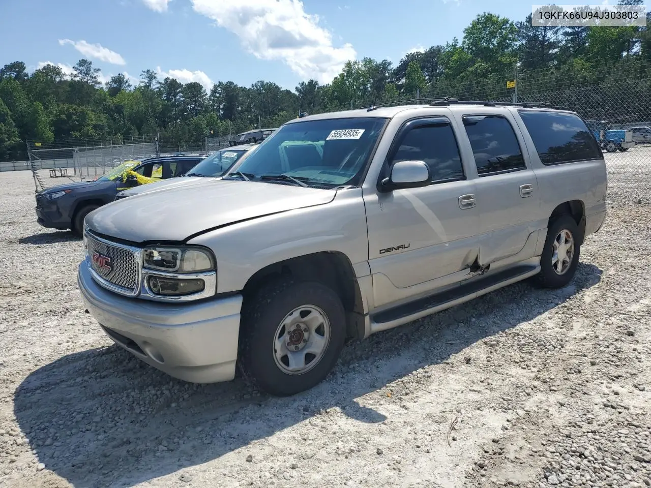 2004 GMC Yukon Xl Denali VIN: 1GKFK66U94J303803 Lot: 56934935