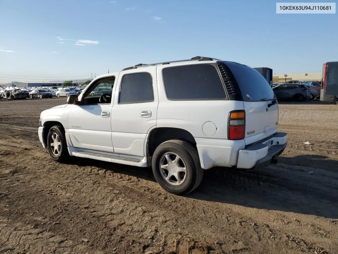 2004 GMC Yukon Denali VIN: 1GKEK63U94J110681 Lot: 64084665