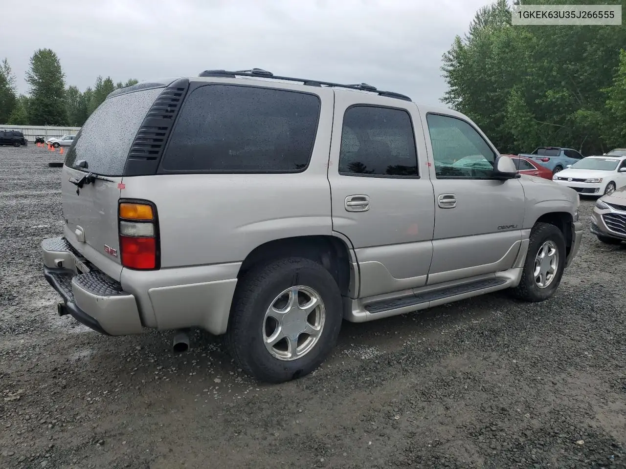 2005 GMC Yukon Denali VIN: 1GKEK63U35J266555 Lot: 62928035