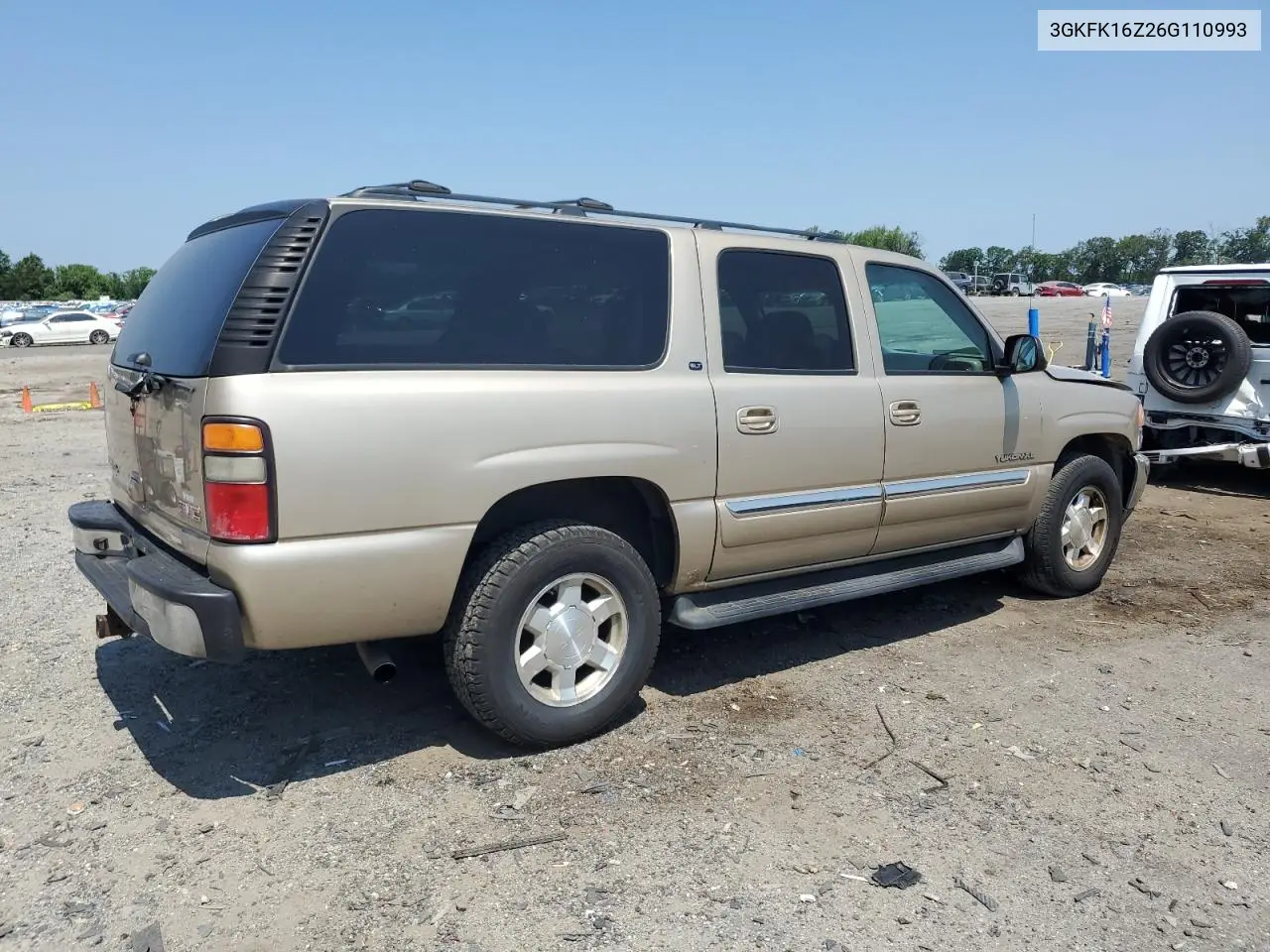 2006 GMC Yukon Xl K1500 VIN: 3GKFK16Z26G110993 Lot: 62609005