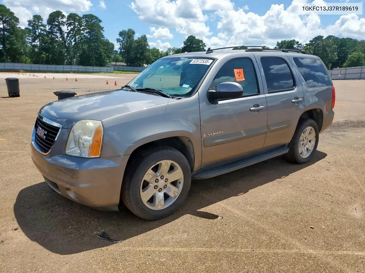 2007 GMC Yukon VIN: 1GKFC13J37R189619 Lot: 62672535