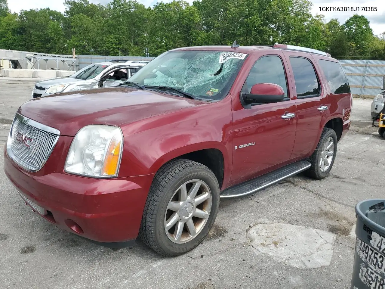 2008 GMC Yukon Denali VIN: 1GKFK63818J170385 Lot: 56486255