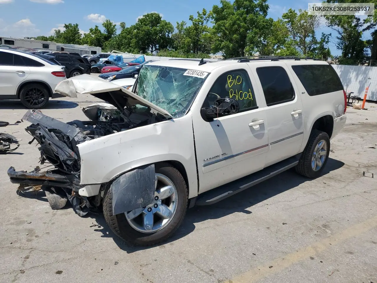 2011 GMC Yukon Xl K1500 Slt VIN: 1GKS2KE30BR253937 Lot: 62301435