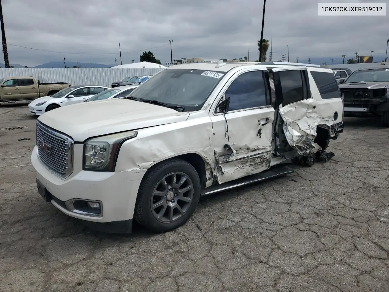 2015 GMC Yukon Denali VIN: 1GKS2CKJXFR519012 Lot: 53717125
