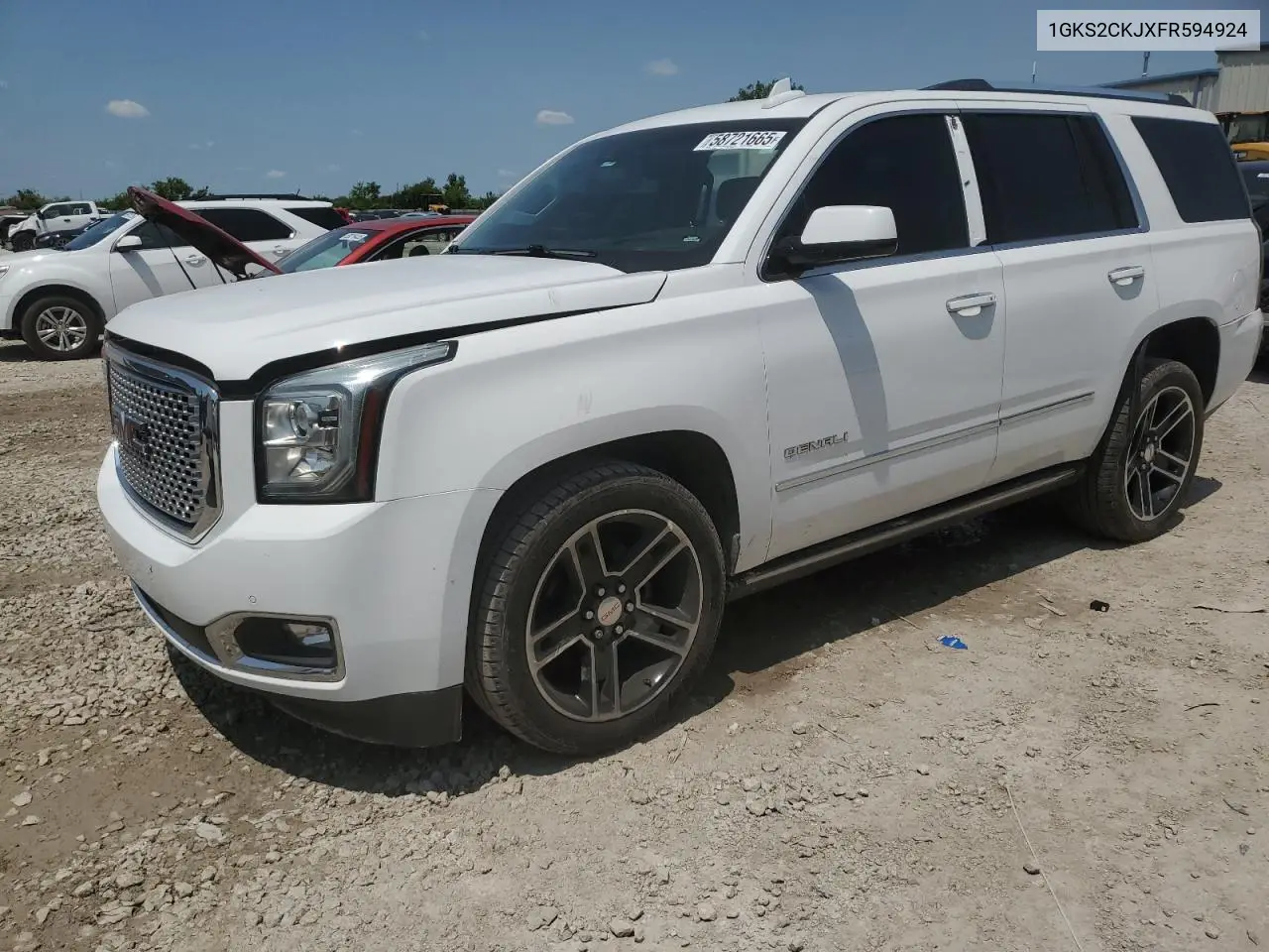 2015 GMC Yukon Denali VIN: 1GKS2CKJXFR594924 Lot: 58721665