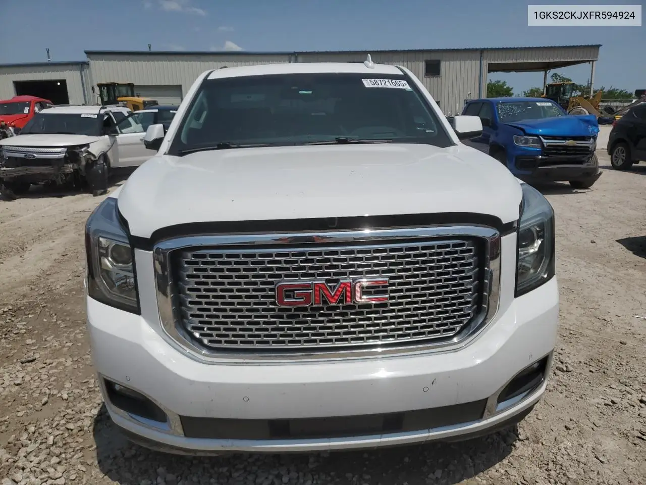 2015 GMC Yukon Denali VIN: 1GKS2CKJXFR594924 Lot: 58721665