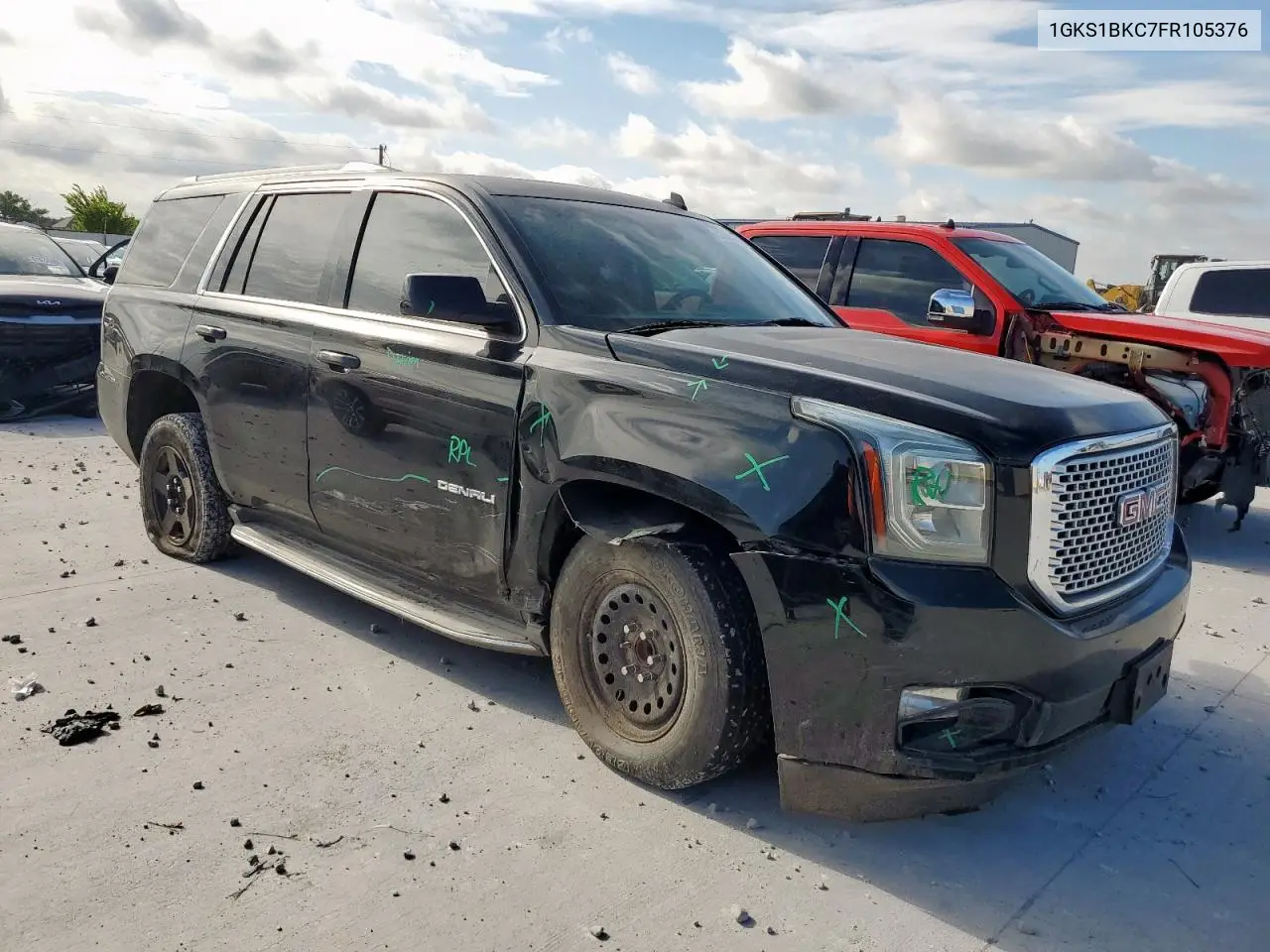 2015 GMC Yukon Slt VIN: 1GKS1BKC7FR105376 Lot: 62534165