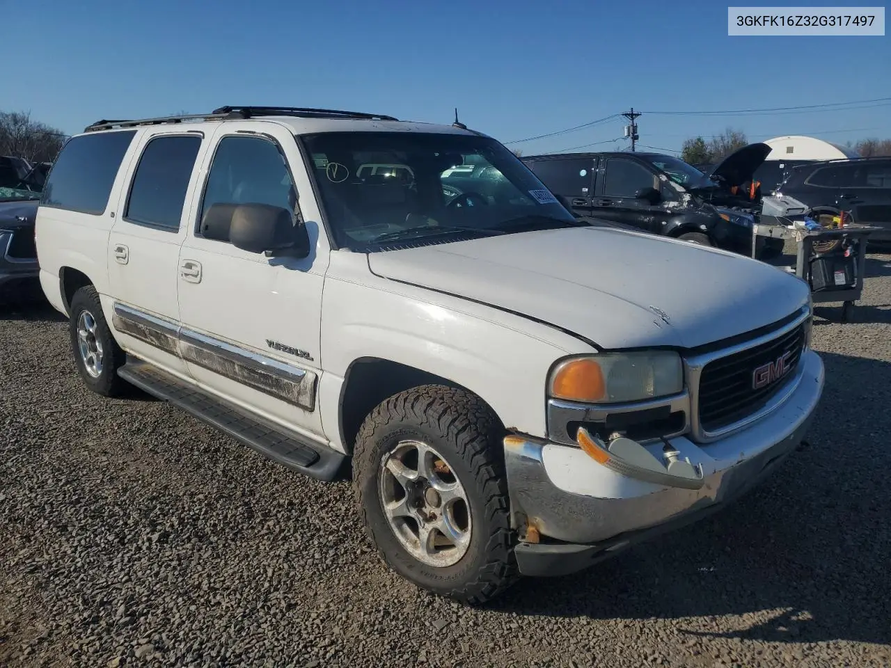 2002 GMC Yukon Xl K1500 VIN: 3GKFK16Z32G317497 Lot: 48633295