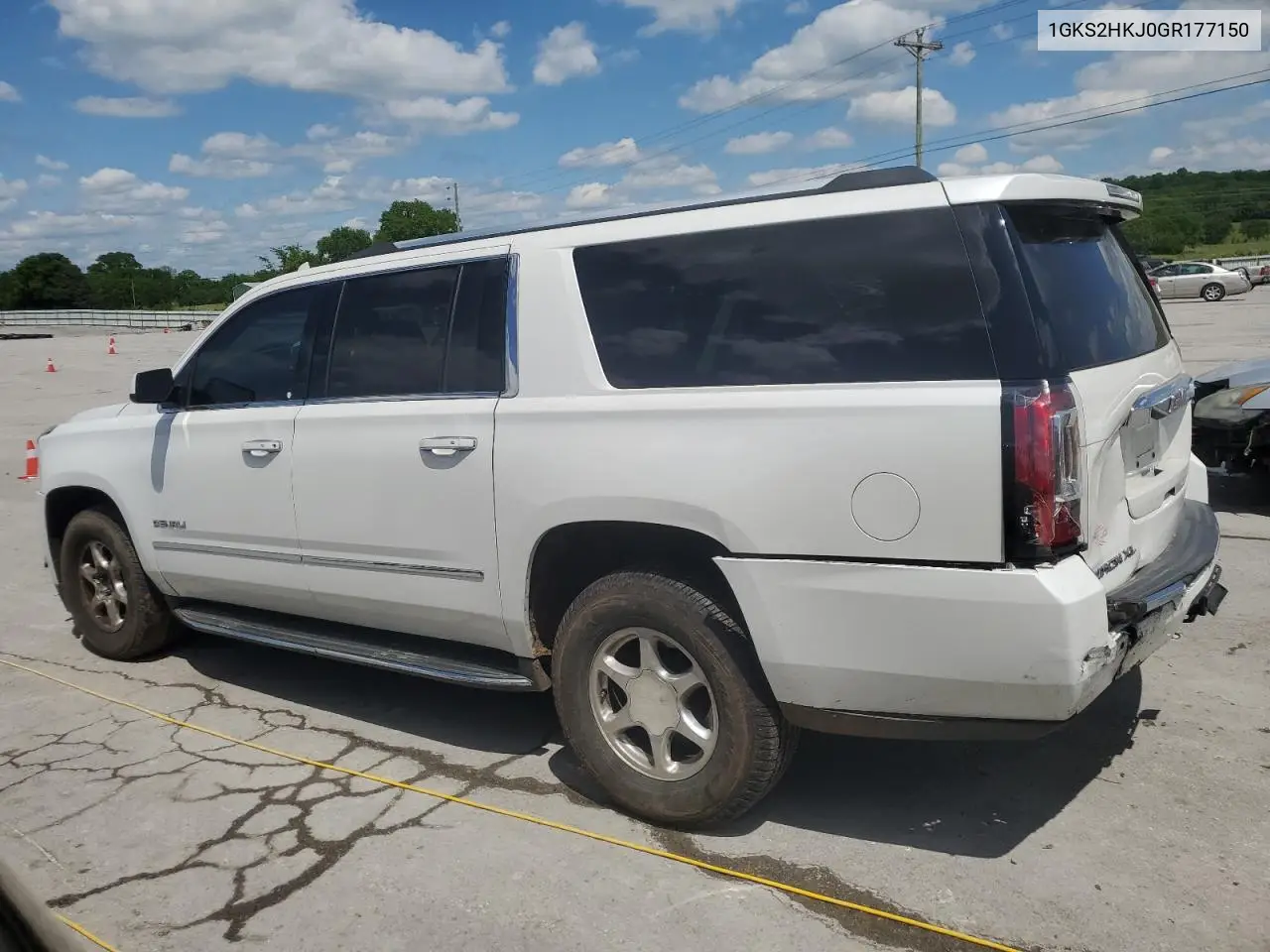 2016 GMC Yukon Xl Denali VIN: 1GKS2HKJ0GR177150 Lot: 56057545