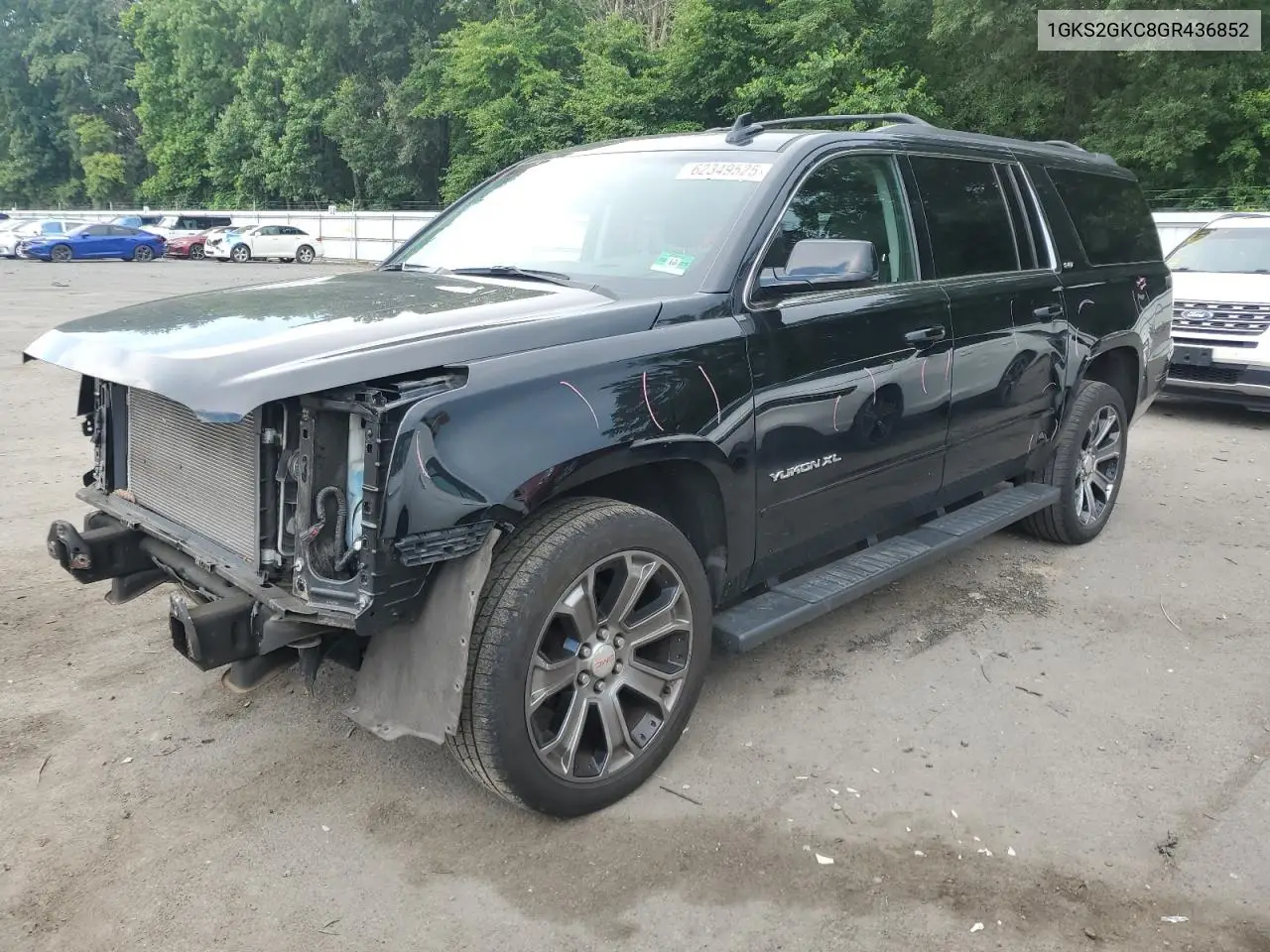 2016 GMC Yukon Xl K1500 Slt VIN: 1GKS2GKC8GR436852 Lot: 62349525