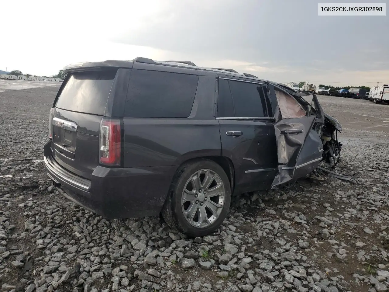 2016 GMC Yukon Denali VIN: 1GKS2CKJXGR302898 Lot: 62466395