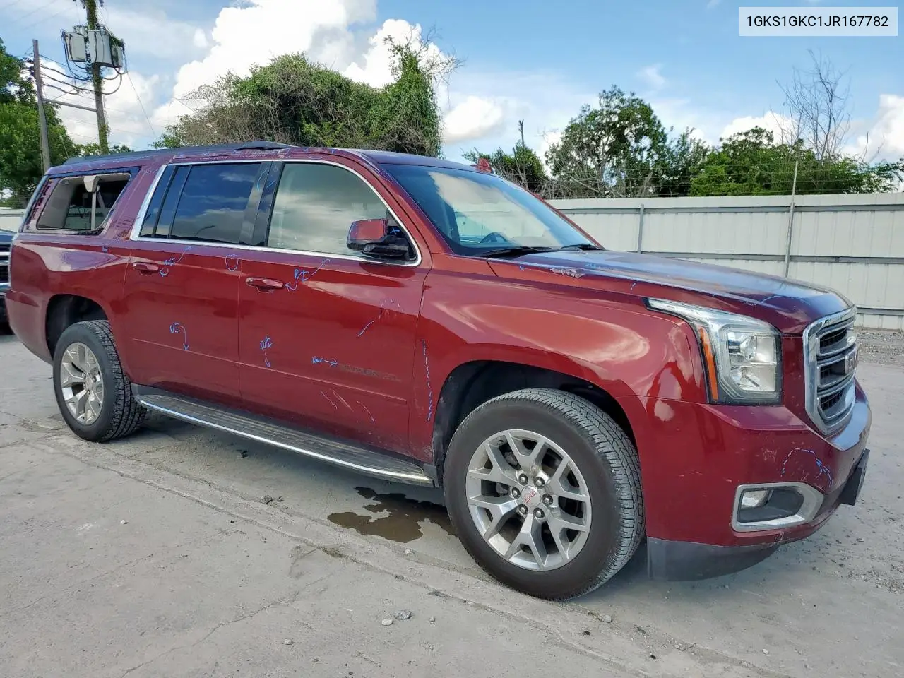 2018 GMC Yukon Xl C1500 Slt VIN: 1GKS1GKC1JR167782 Lot: 62600785