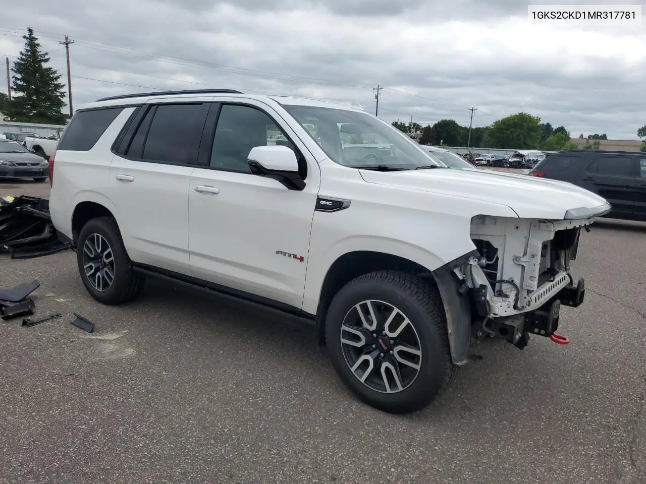 2021 GMC Yukon At4 VIN: 1GKS2CKD1MR317781 Lot: 62726815