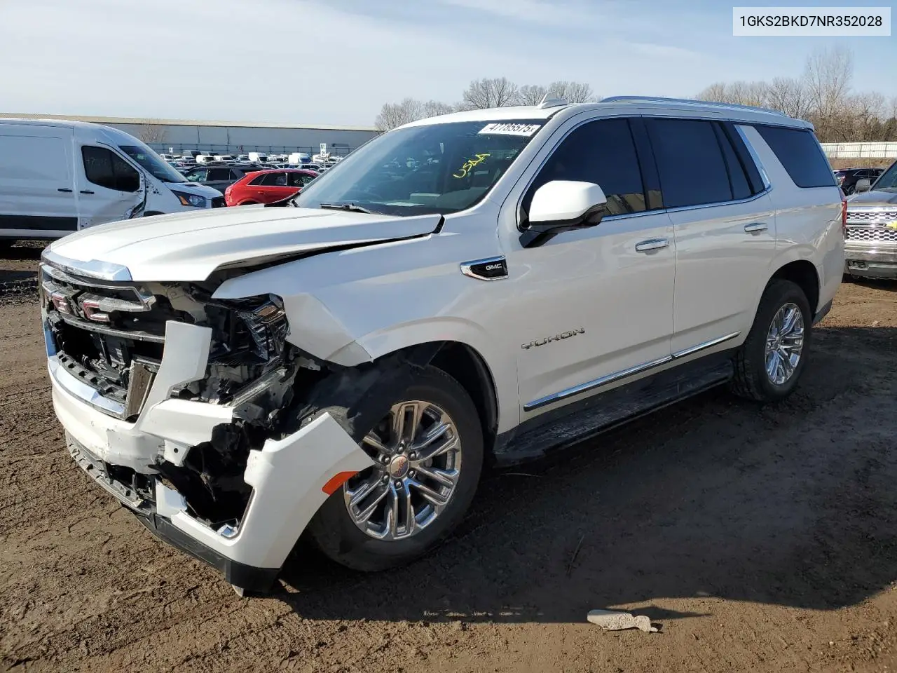 2022 GMC Yukon Slt VIN: 1GKS2BKD7NR352028 Lot: 47785575