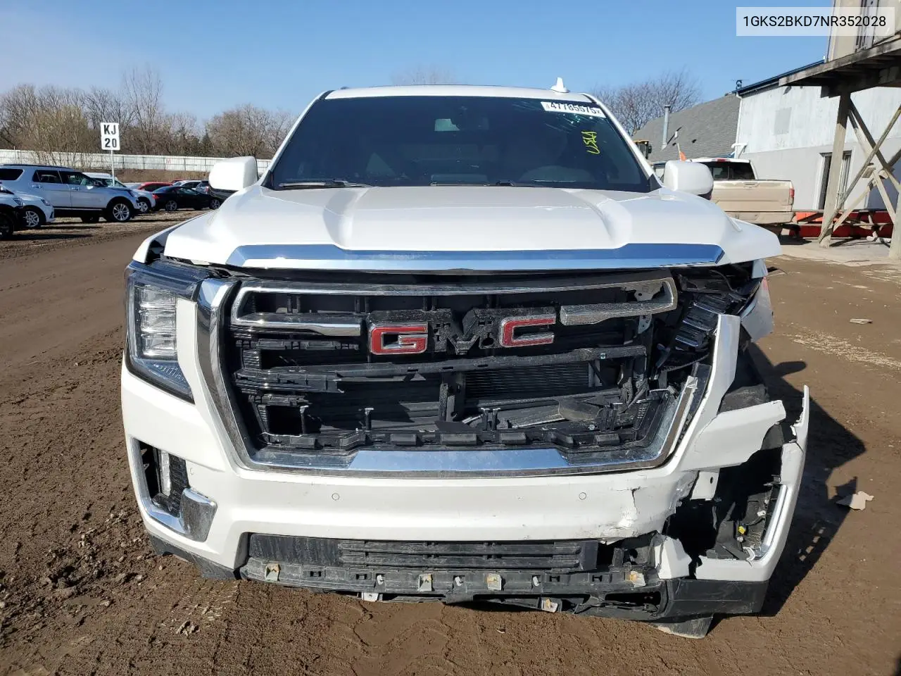 2022 GMC Yukon Slt VIN: 1GKS2BKD7NR352028 Lot: 47785575