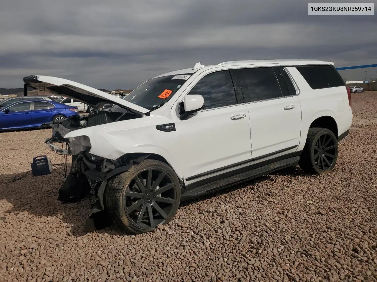 2022 GMC Yukon Xl K1500 Slt VIN: 1GKS2GKD8NR359714 Lot: 51015965