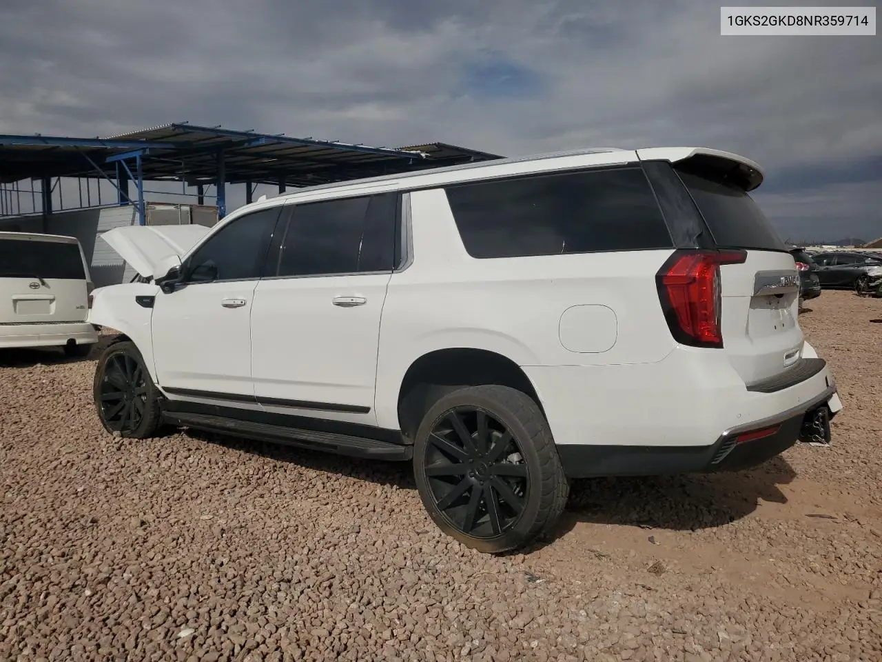 2022 GMC Yukon Xl K1500 Slt VIN: 1GKS2GKD8NR359714 Lot: 51015965