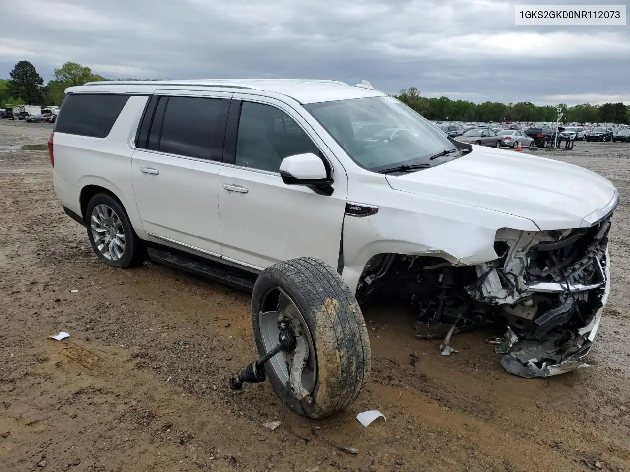 2022 GMC Yukon Xl K1500 Slt VIN: 1GKS2GKD0NR112073 Lot: 51781415