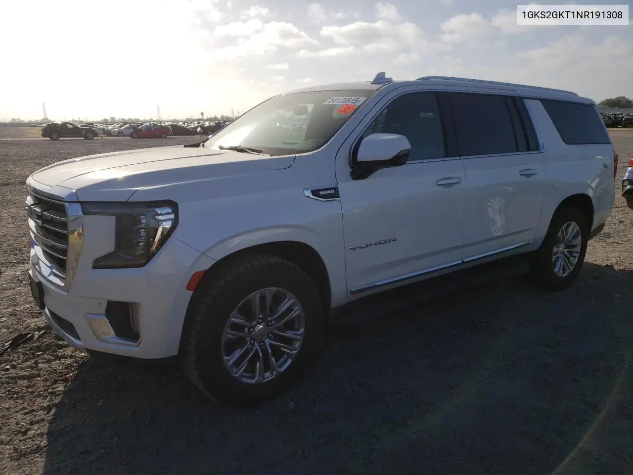 2022 GMC Yukon Xl K1500 Slt VIN: 1GKS2GKT1NR191308 Lot: 54175915