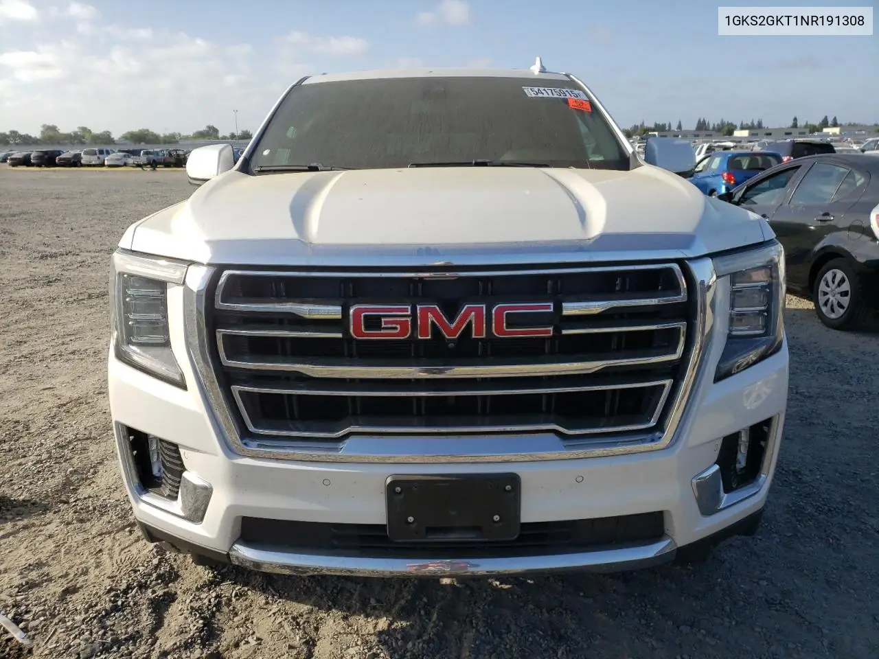 2022 GMC Yukon Xl K1500 Slt VIN: 1GKS2GKT1NR191308 Lot: 54175915