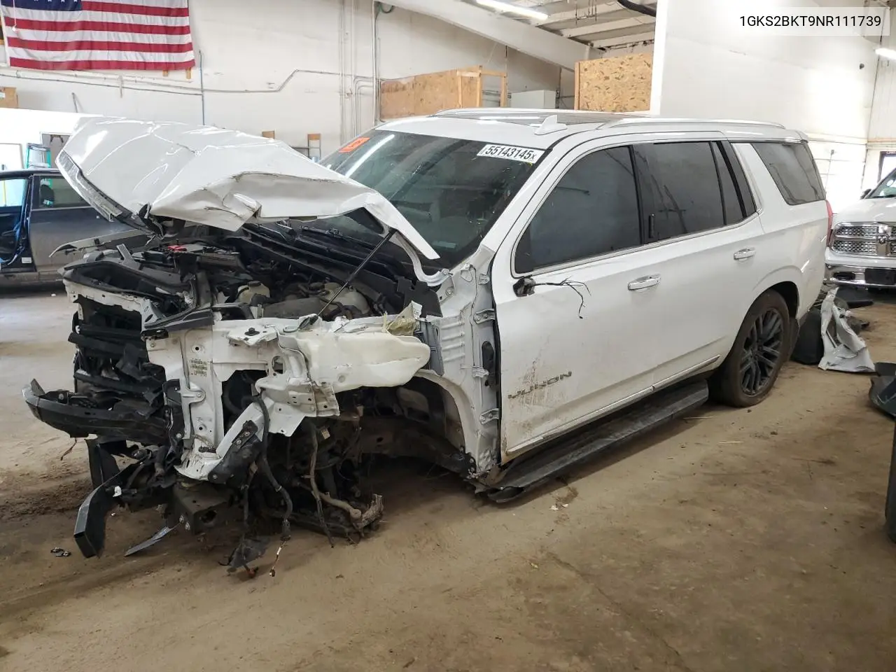 2022 GMC Yukon Slt VIN: 1GKS2BKT9NR111739 Lot: 55143145