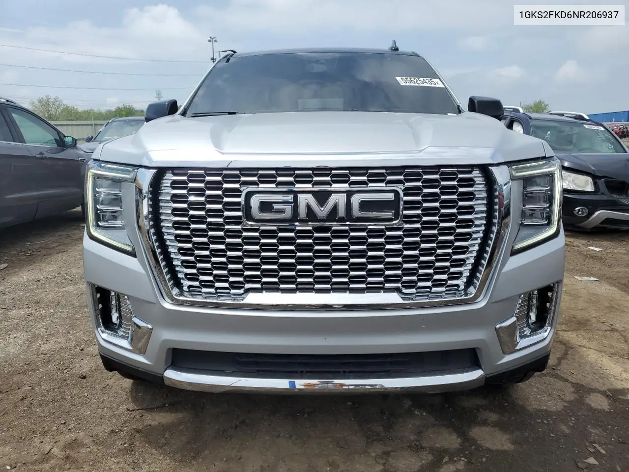 2022 GMC Yukon Xl K1500 Sle VIN: 1GKS2FKD6NR206937 Lot: 55625435
