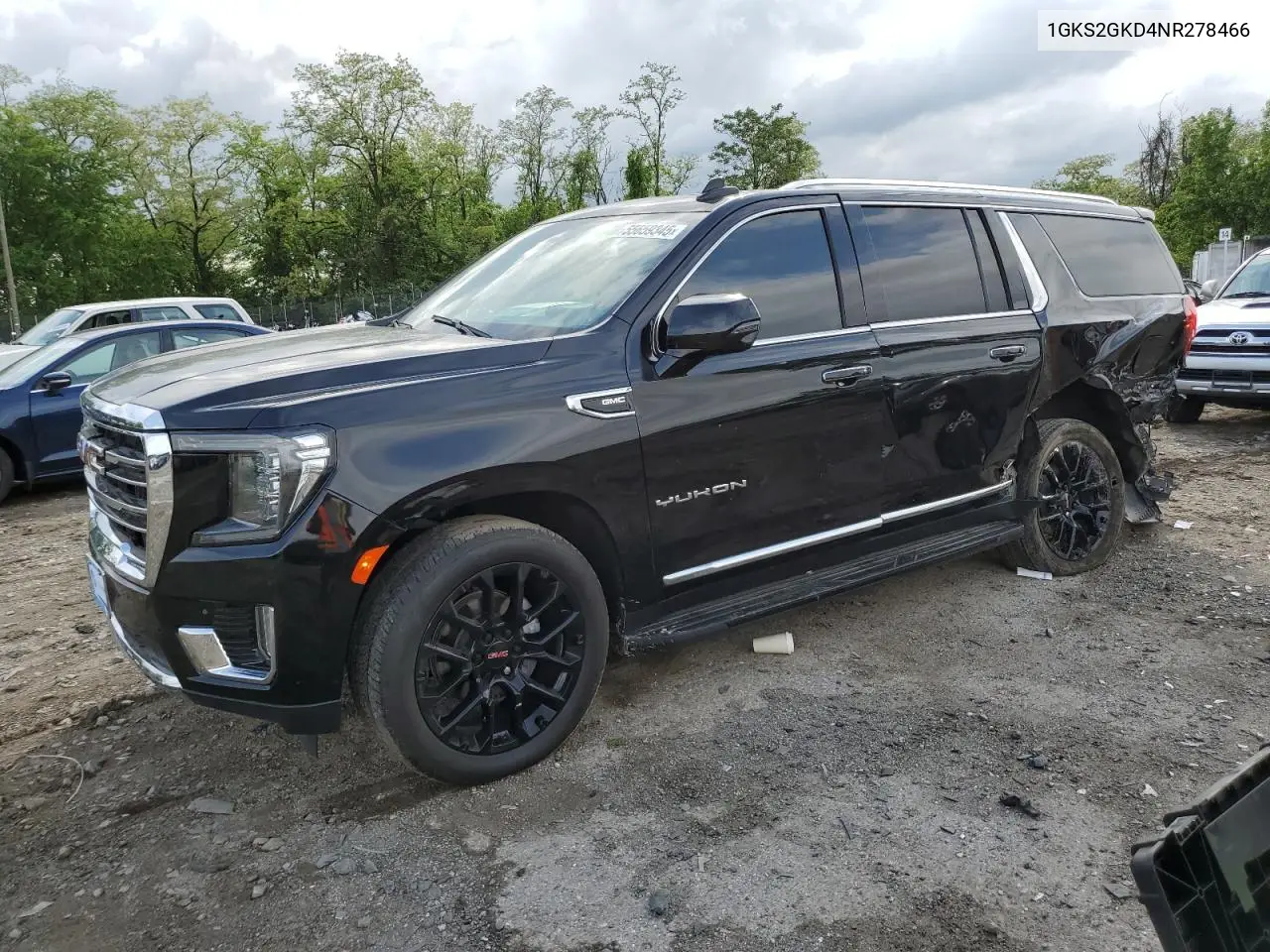 2022 GMC Yukon Xl K1500 Slt VIN: 1GKS2GKD4NR278466 Lot: 55659345