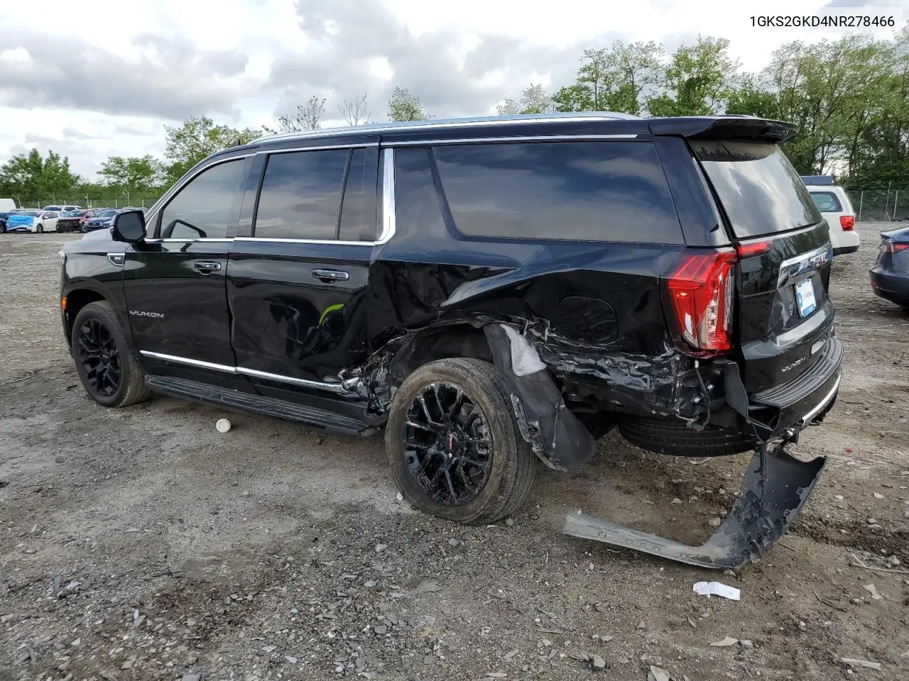 2022 GMC Yukon Xl K1500 Slt VIN: 1GKS2GKD4NR278466 Lot: 55659345