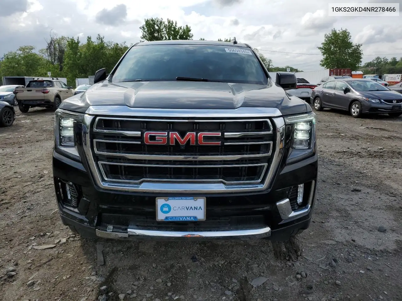 2022 GMC Yukon Xl K1500 Slt VIN: 1GKS2GKD4NR278466 Lot: 55659345