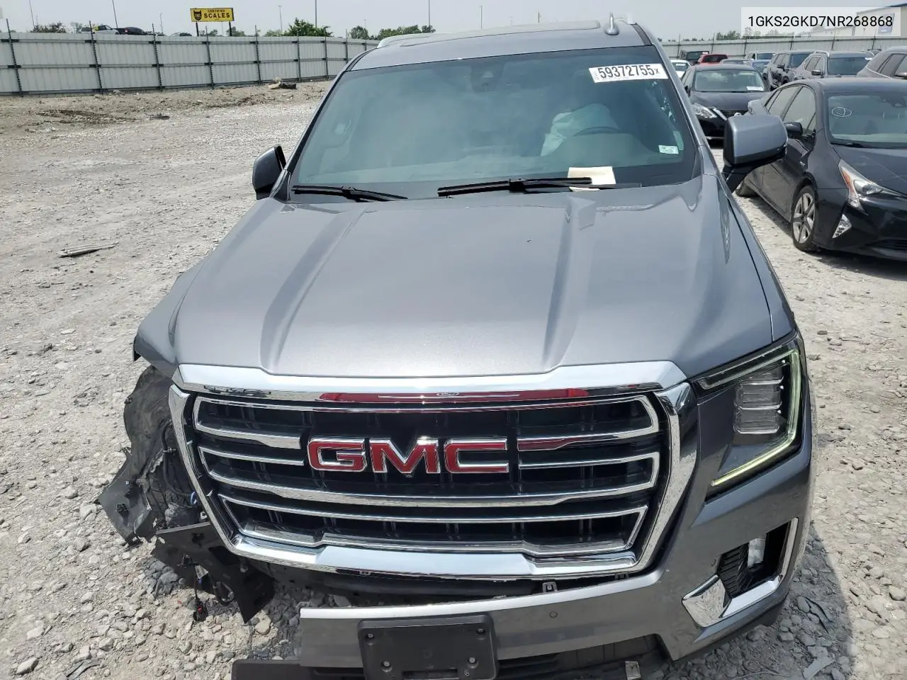 2022 GMC Yukon Xl K1500 Slt VIN: 1GKS2GKD7NR268868 Lot: 59372755