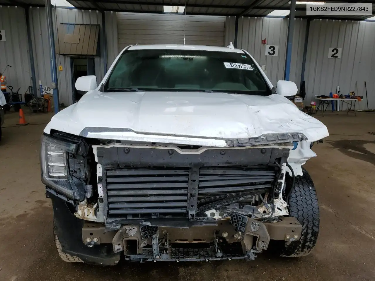 2022 GMC Yukon Xl K1500 Sle VIN: 1GKS2FED9NR227843 Lot: 61837965