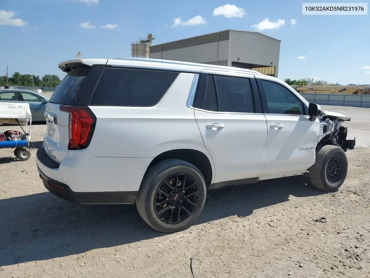 2022 GMC Yukon Sle VIN: 1GKS2AKD5NR231976 Lot: 62642975