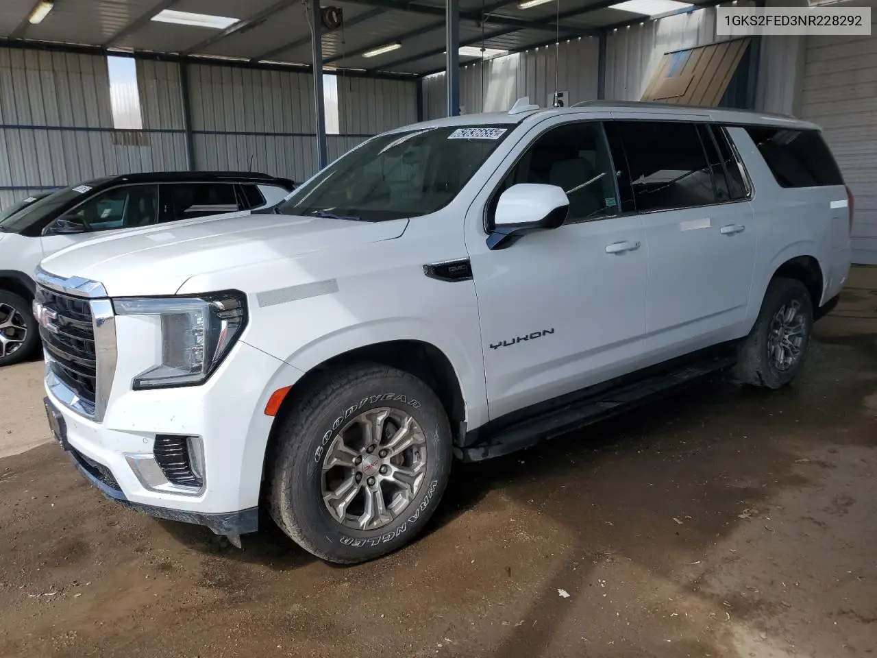 2022 GMC Yukon Xl K1500 Sle VIN: 1GKS2FED3NR228292 Lot: 62836655